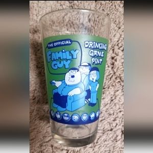 The Official Family Guy Drinking Game US Pint Glass Applied Color Label 16 Oz